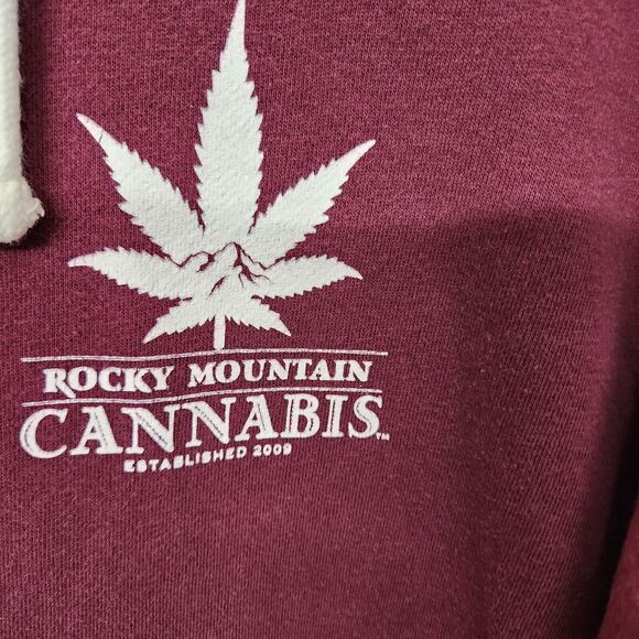 Rocky Mountain Cannabis Colorado Full Zip Hooded Sweatshirt Adult Large 0832 - Picture 4 of 8